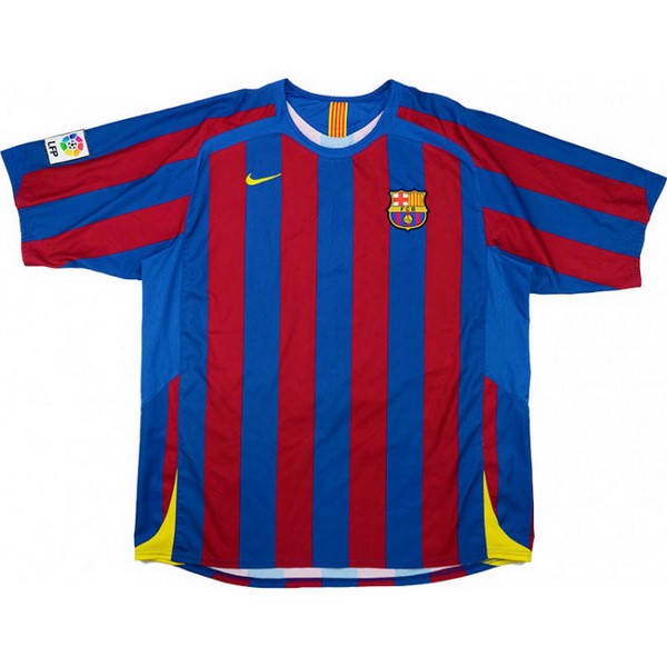 Tailandia Camiseta Barcelona Replica Primera Ropa Retro 2005 2006 Azul Rojo